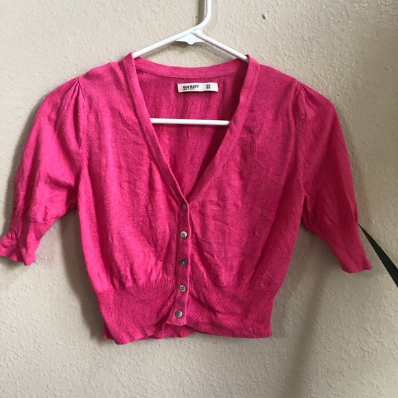 Old Navy Pink Short Sleeve Cardigan 